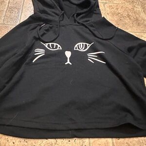 Amazon Kids Black Hoodie with Cat Design